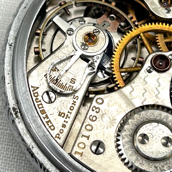 Antique Hamilton Pocket Watch 21 Jewels 992  ~Double Roller~ 1010630 AS IS - Picture 10 of 16